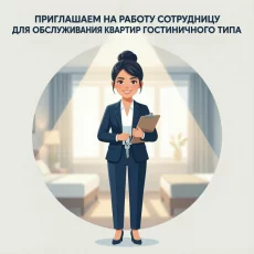 Сотрудница для обслуживания квартир гостиничного типа
