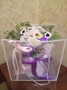 Букет из мыльных цветов