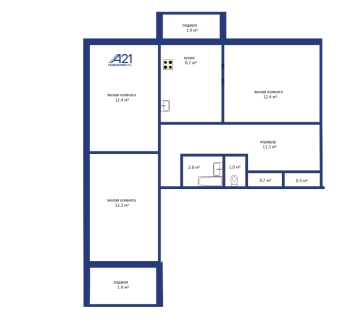 3-к квартира, по ул. Кирова 25А