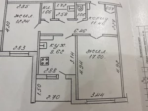 2-ух комнатная квартира 55кв. В центре