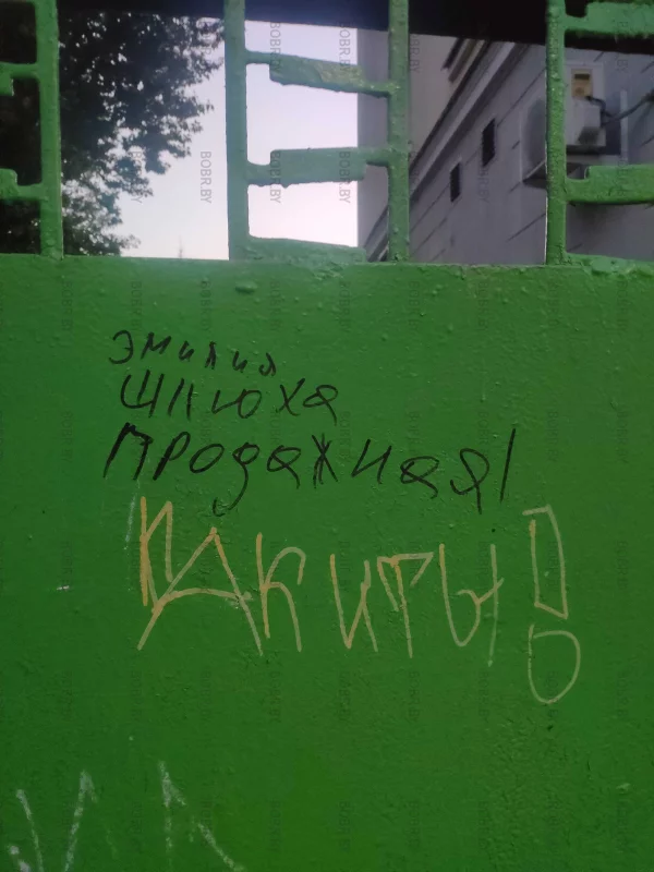 Вандальные надписи, которые не хотят закрашивать. К интересно сколько бы на этом месте продержались политические лозунги?