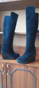 Ботфорты замшевые деми