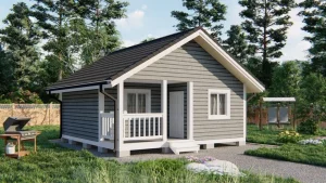 Каркасный дачный дом 6х6 м