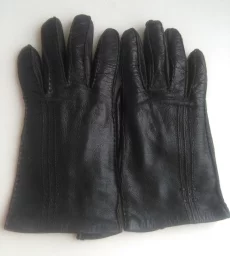 Перчатки без подкладки, на короткие пальцы, натуральная кожа
