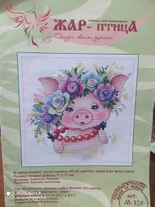 Вышивка крестом(схема+образцы ниток)