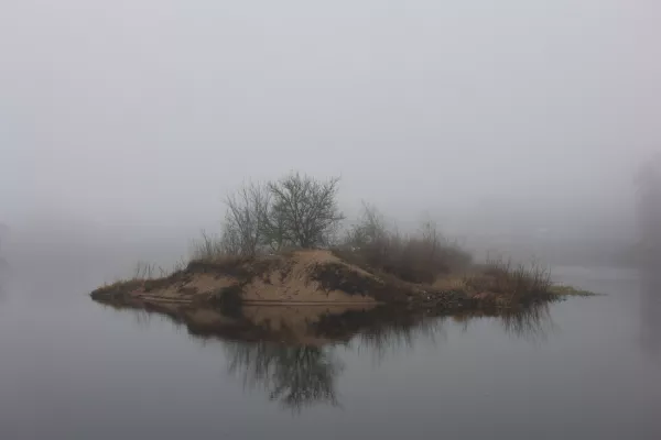 Туман над затоном Бобруйск. Фотопрогулка