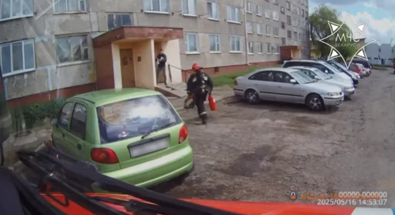 Пожар в общежитии Бобруйска по улице Октябрьской