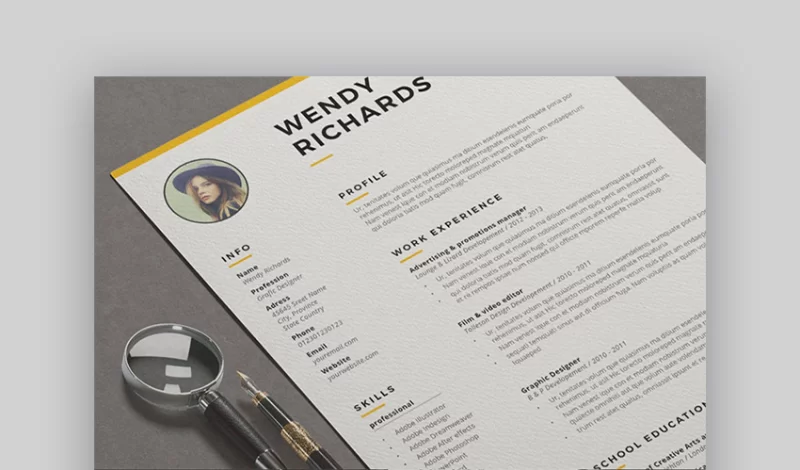 Устройство на работу с помощью готового resume template