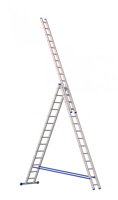 Лестница алюминиевая трехсекционная, трансформер