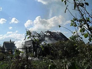 Пожар в деревне Лысая Горка