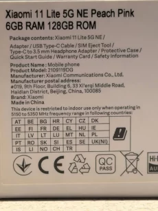 Xiaomi 11 Lite 5G NE