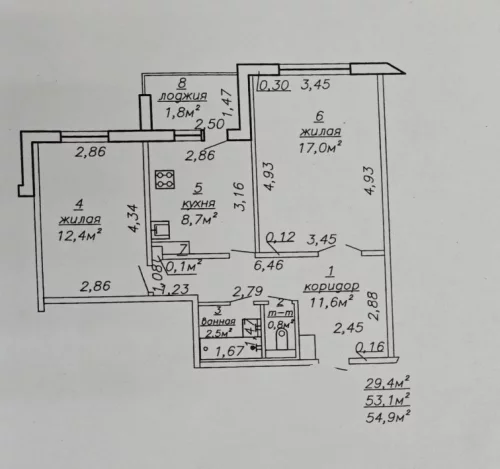 2- комнатная квартира улучшенной планировки
