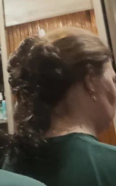 Шиньон и хвост волнистый