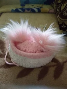 Зимняя шапочка на малышку