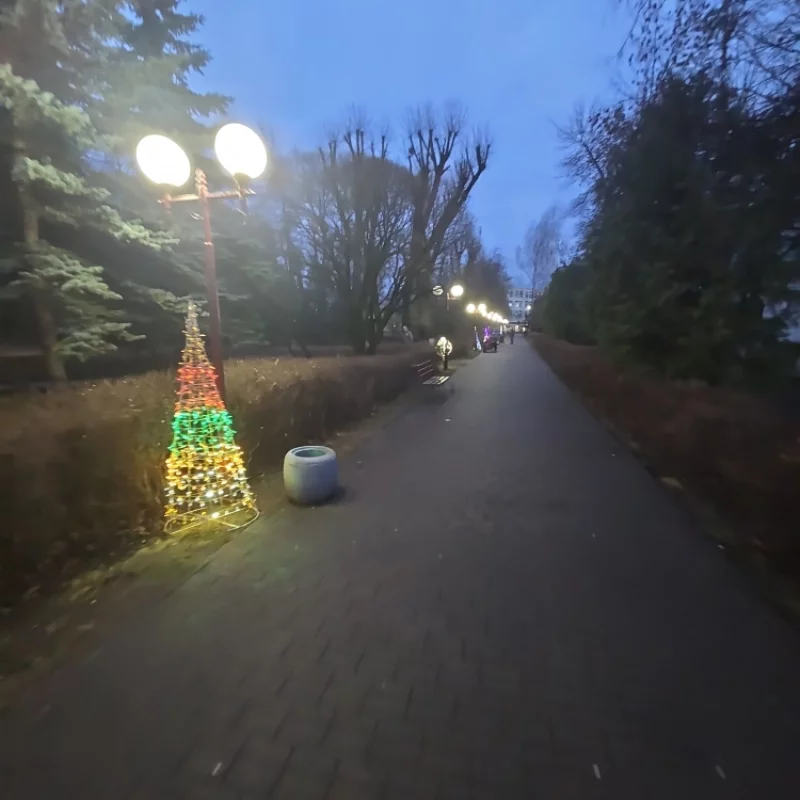 Новогодние украшения в сквере