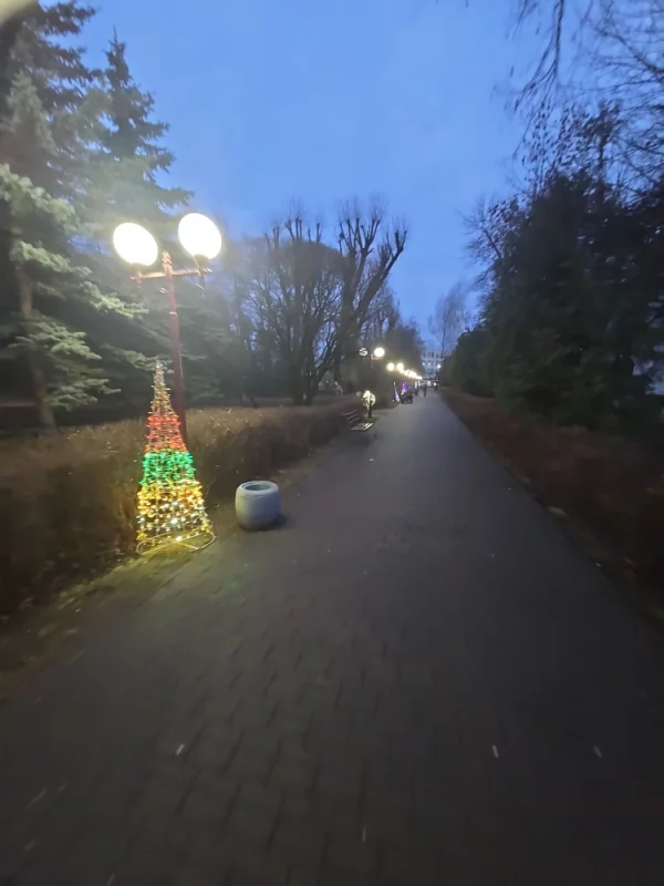 Новогодние украшения в сквере