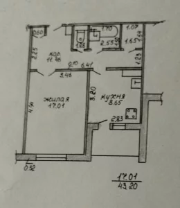 1-комнатная квартира по ул. Орджоникидзе, д. 46