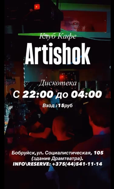 Дискотека в клуб-кафе «Artishok»