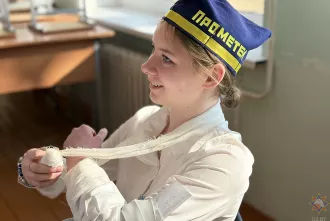 Бобруйские школьники соревновались в умениях юных спасателей-пожарных