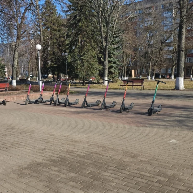 В городе выставили прокатные самокаты