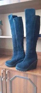 Ботфорты замшевые деми