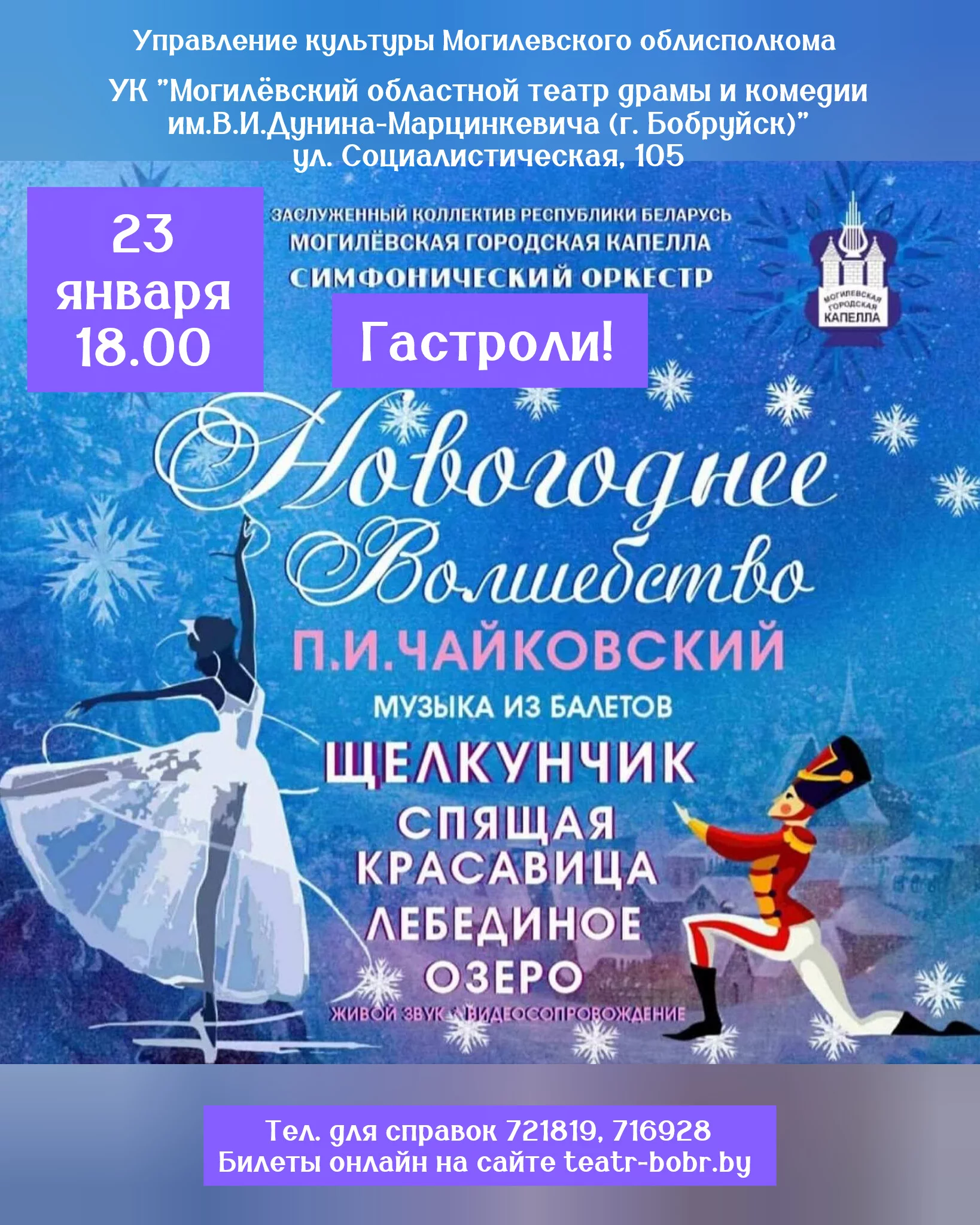 Новогоднее волшебство. Концерт симфонической музыки. Гастроли