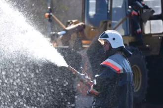 Работники «Бобруйских тепловых сетей» провели пожарно-тактические учения на объекте