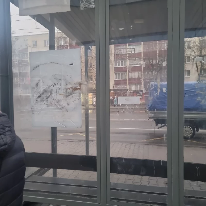 Чистота остановочного комплекса в центре города вызывает много вопросов.