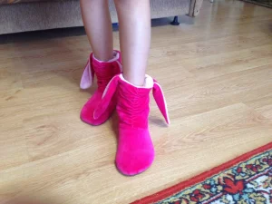 Теплые тапки -зайцы