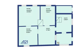 Часть дома с участком и гаражом в переулке Головача