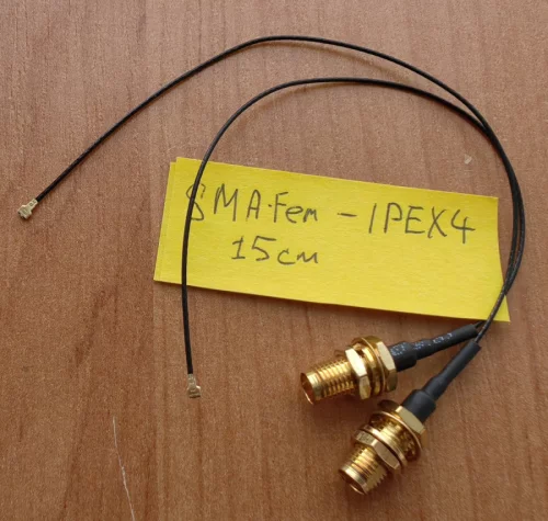 Пигтейл SMA(female) IPEX4, WiFi антенна наклейка