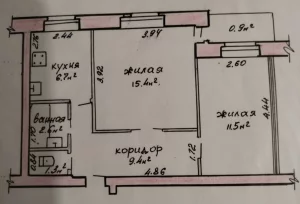 2-комнатная квартира г. Осиповичи