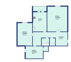 3-комнатная квартира по ул. Орджоникидзе д. 44