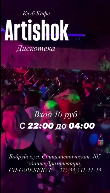 Дискотека в клуб-кафе «Artishok»