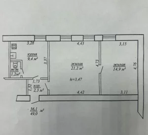 2-комнатная квартира в "Порт-Артуре"
