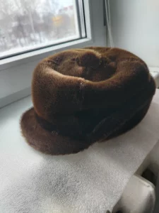 Шапка мужская, мех – котик морской