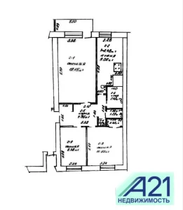 3-комнатная квартира в аг. Телуша