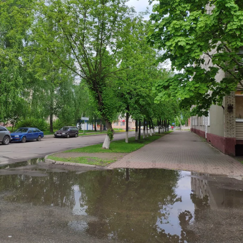 В этом месте, постоянно лужа...
