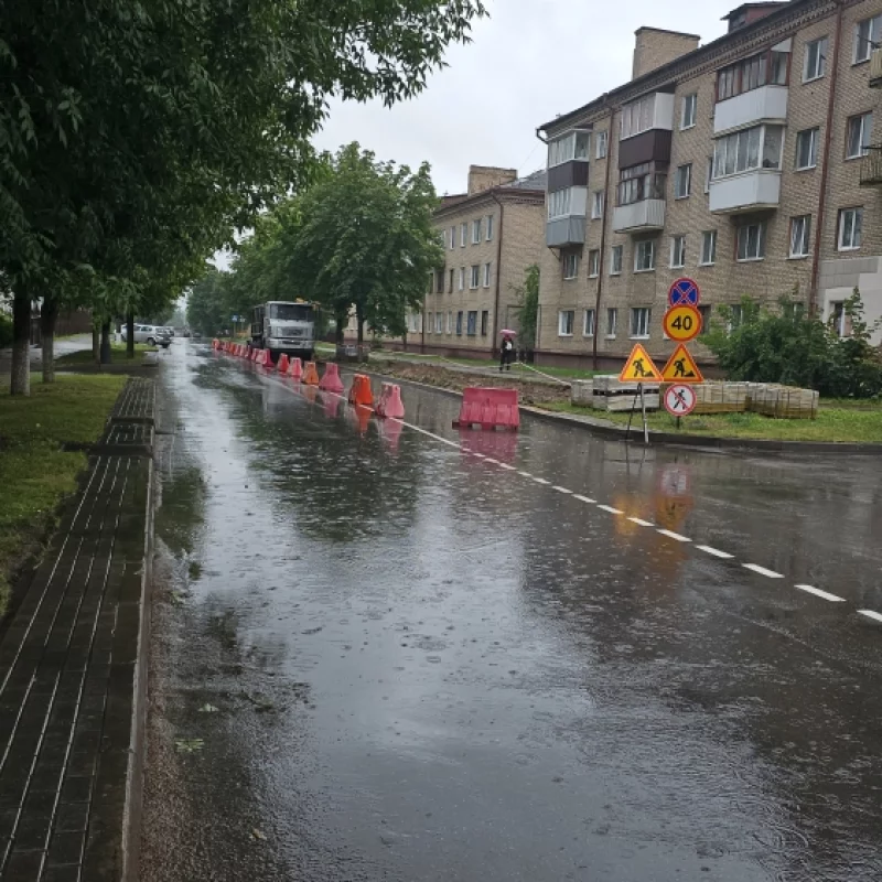 На участке Гоголя оставили только 1 полосу для движения