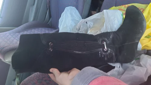 Сапоги, натуральный замш