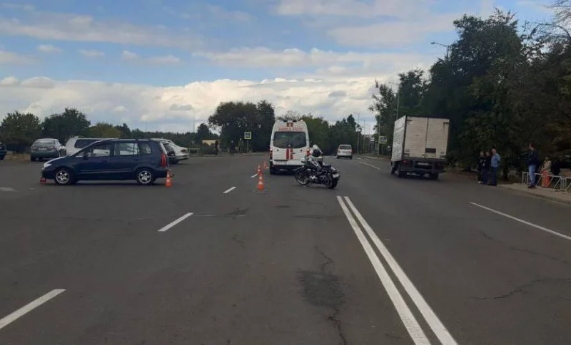 В Бобруйске произошло ДТП с мотоциклом