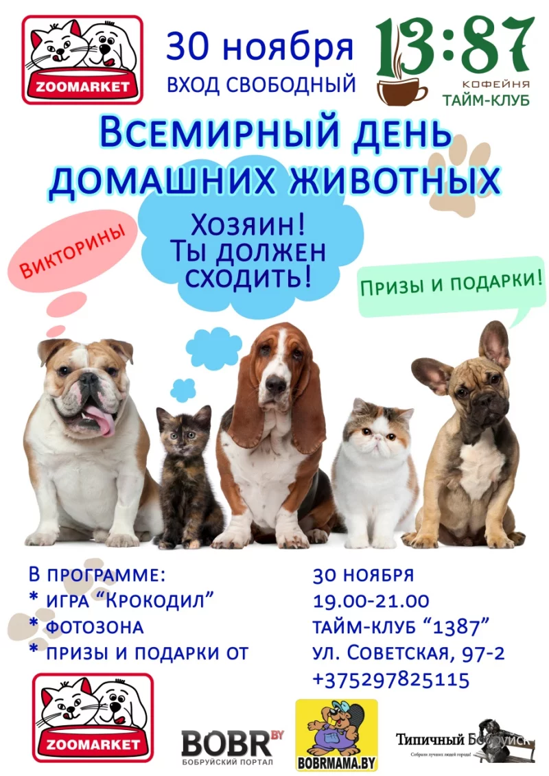 Празднуем Всемирный день домашних животных вместе