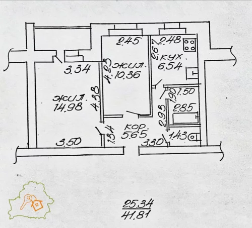 2-комн. квартира по 50 лет ВЛКСМ, 52