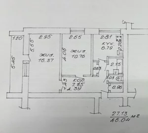 2-комнатная квартра на Лынькова