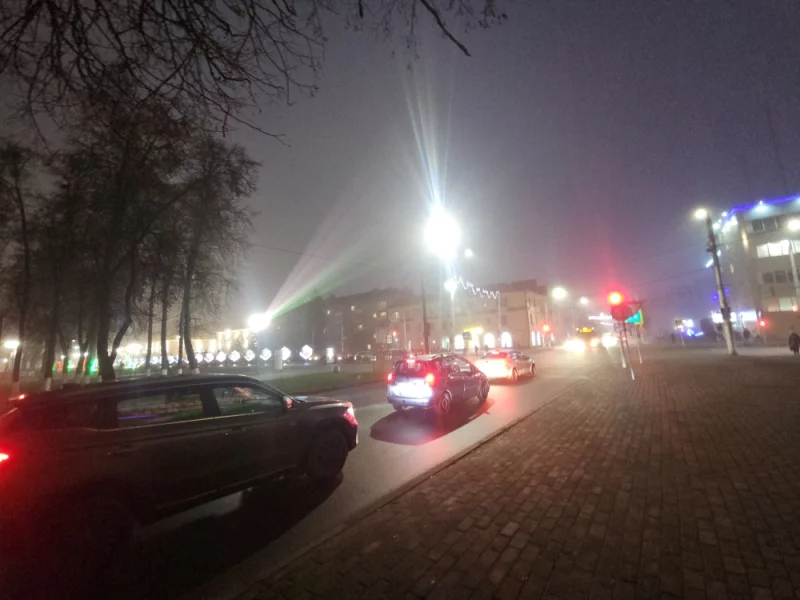 Новогодняя подсветка фасада