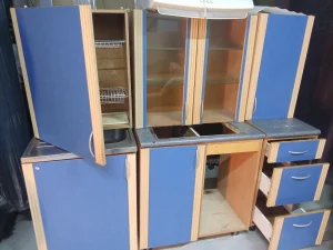 Кухню СОФТ синий 1.8 метра (с Мойкой нерж.)