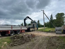 Кран манипулятор  манипулятор с прицепом