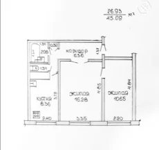 Двухкомнатная квартира