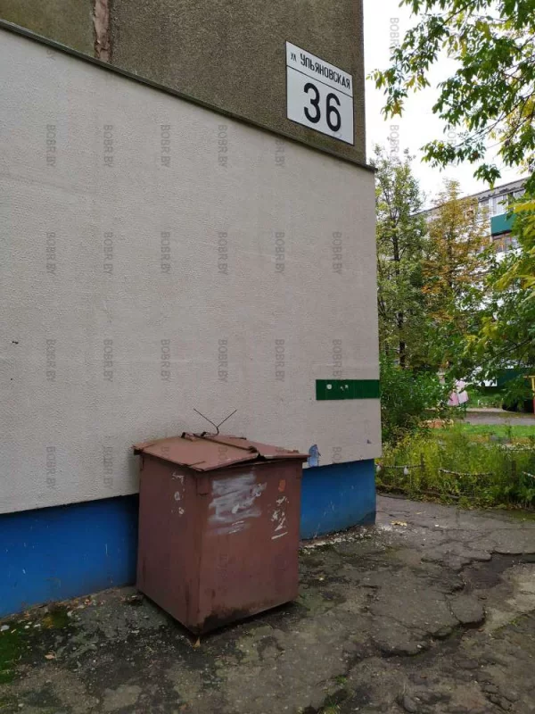 "сбежавший" мусорный контейнер