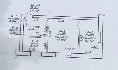 2-комнатная квартира по ул. Семёнова, д. 22